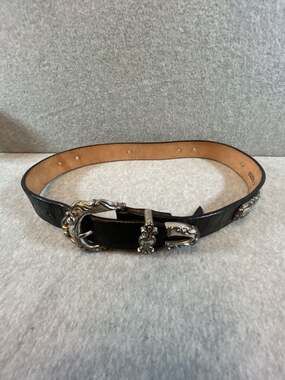 Brighton Allegro Swirl Belt Black Small Vintage Mint